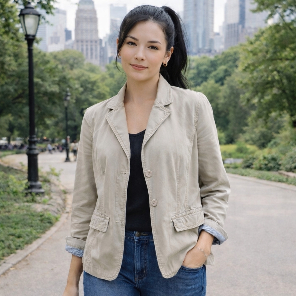 Eddie Bauer Legend Wash Jacket / Blazer | Women's Size 4 | Khaki Color